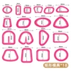 Set, earrings, mold, 18 pieces