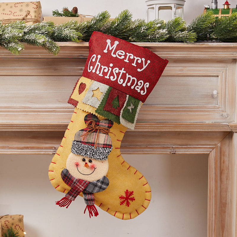 クリスマス装飾用品サンタクロース子供靴下クリスマスツリーペンダントクリスマス靴下プレゼント袋趙之李|undefined