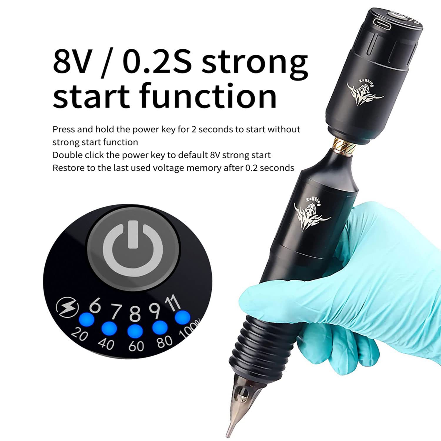Set de máquina de tatuaje para principiantes 15ml de tinta fluorescente conjunto completo de herramientas de suministro inalámbrico de equipos de tatuaje exclusivos transfronterizos