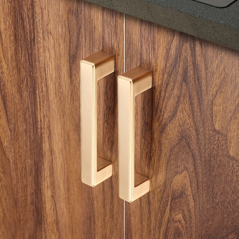 金色拉手新中式衣櫃櫥櫃門仿古現代簡約高檔復古抽屜柜子輕奢把手