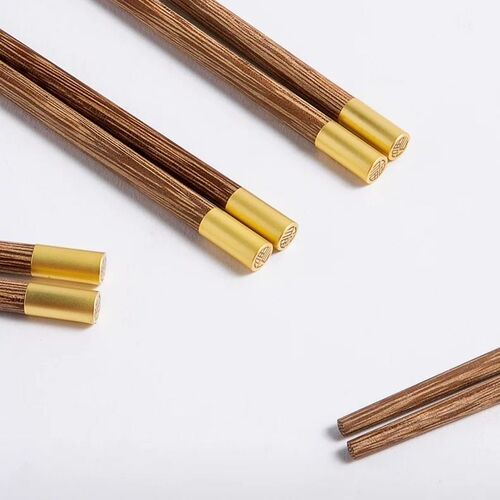 Round-top Fortune Chicken Wing Wood Chopsticks 18/23cm Children's Chopsticks, Unpainted and Unwaxed, Household Solid Wood Short Chopsticks, Logo Engraving Available