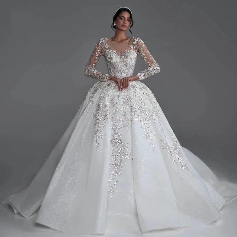 Wedding Dress 2026 Summer New Style Bride's One-Shoulder Fashionable Sexy Slimming Lace Wedding Dress with Train in Plus Size