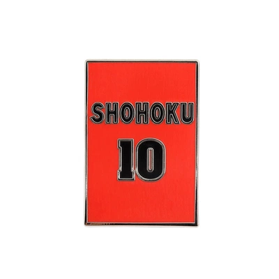 Jersey No10 Badge Anime Slam Dunk Sakuragi Hanamichi Enamel Pin Fan Gift Bag Hat Pocket Accessories (Yaxa sancaqları) - red