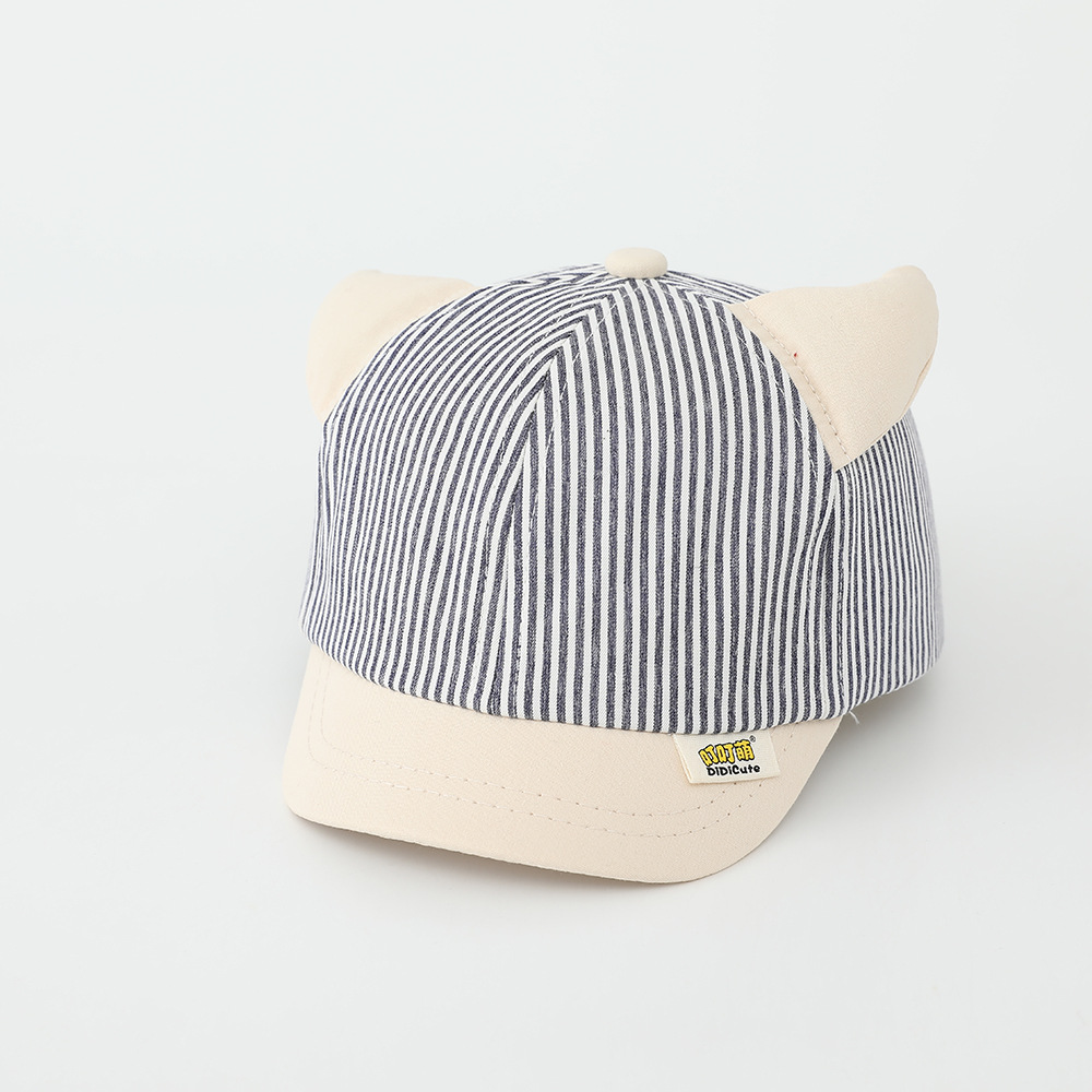 Chapéu de sol às riscas para menino aba macia primavera outono_voghion.com