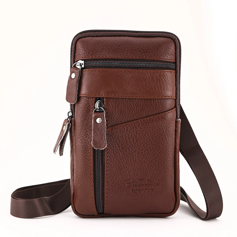 Новый стиль, поясная сумка из натуральной кожи, поясная сумка, оптовая продажа, производитель, мужская деловая уличная транспортная сумка