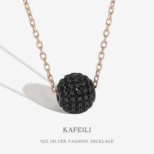 XL034韩版925银项链女时尚气质满天星许愿球转运珠锁骨链现货批发