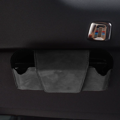 glasses case car driving – Car Glasses Clip/Bill Clip - suede-glasses-case-grey