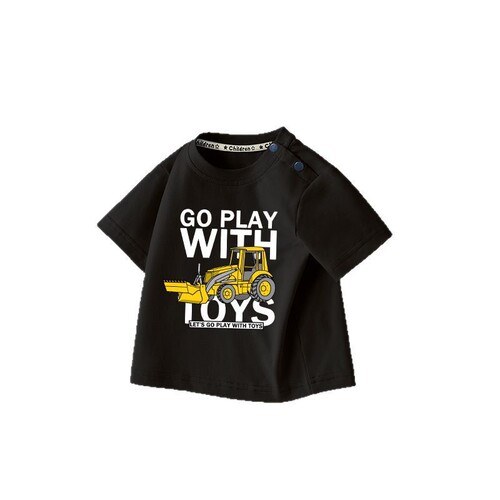 Boys' Short Sleeve A-Grade Children's Wear 2025 Summer T-shirt for Young Boys Casual Versatile Top Children's Crew Neck T-shirt for Toddlers Pure Cotton