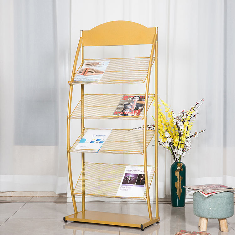 Metal Newspaper Rack Mobile Newspaper Rack Newspaper Rack Magazine Publicity Rack Material Display Rack Miscellaneous Display Storage Rack