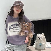 俏妮卡 儿童秋季卫衣圆领2025秋季新款长袖宽松女童洋气加绒上衣