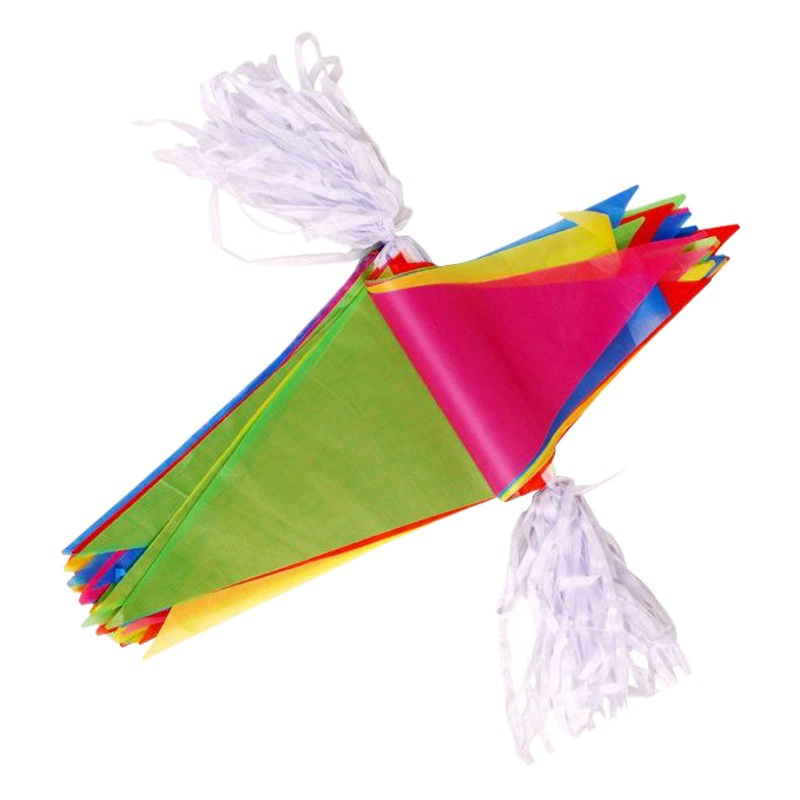 Открытый Треугольник Красочный Флаг Оптовая Церемония Открытия Декоративный Флаг Свадебное Поле Атмосфера Макет Флаг Треугольник Красочный Флаг