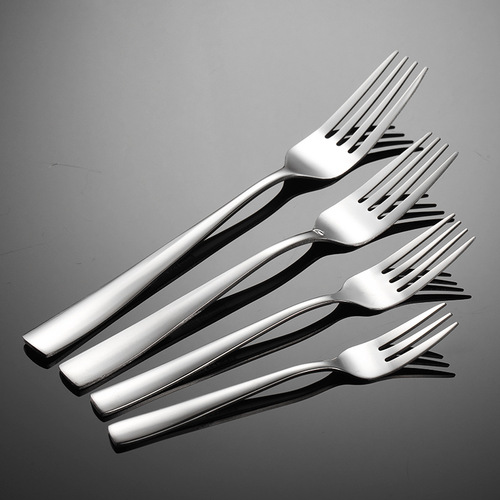 Iron stainless steel square handle Western tableware knife, fork and spoon gift C007 multi-specification cloth wheel polished steak knife