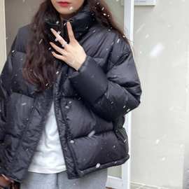 冬季面包羽绒服女学生韩版宽松加厚保暖学院风立领高颜值短款外套