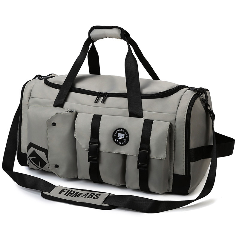 Bolsa de viaje portátil de moda de gran capacidad, bolsa deportiva multifuncional para hombres y mujeres, equipaje de separación seca y húmeda, mochila
