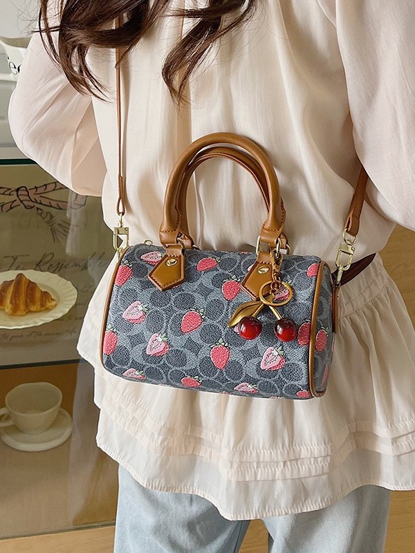 2026 primavera nueva moda impresión mochila retro nicho de diseño portátil bolsas de almohada de Boston mujeres