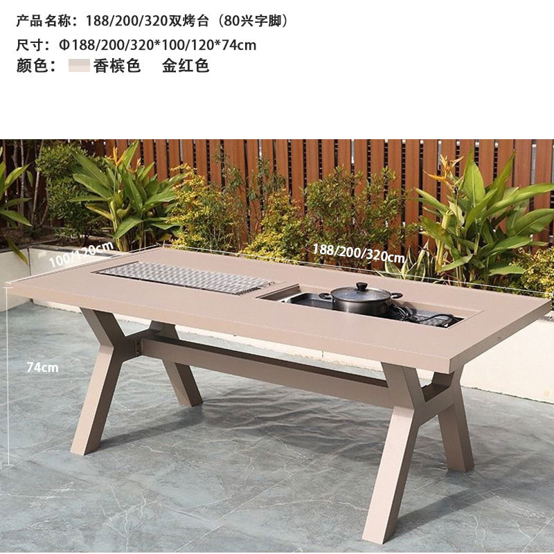 Mesa de balcón de ocio al aire libre patio de aleación de aluminio decoración de bocadillos tienda de té de leche centro comercial jardín terraza mesa comercial residencial