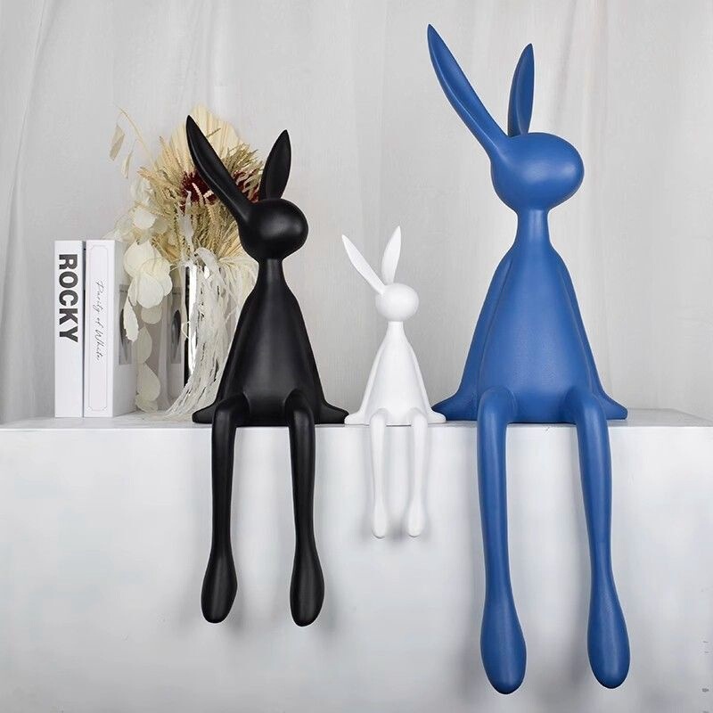 Living Room High-End Ornaments Long-Eared Sitting Rabbit Ornaments Modern Model Room Entrance Tv Cabinet Home Decorations Living Room High-End Ornaments Long-Eared Sitting Rabbit Ornaments Modern Model Room Entrance Tv Cabinet Home Decorations