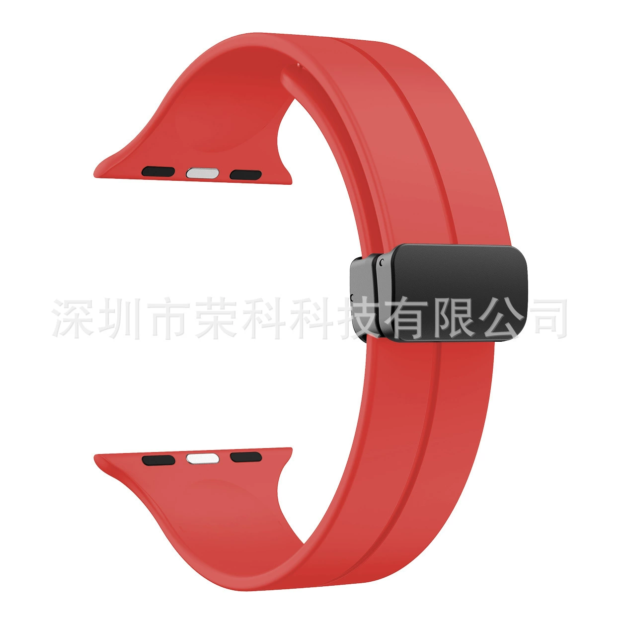 Suitable for Apple Watch Folding Silicon Rape Band IWATCH1-8 Generation Folding Magnetic Stroke Stroke Stroke Silicone Silicone
