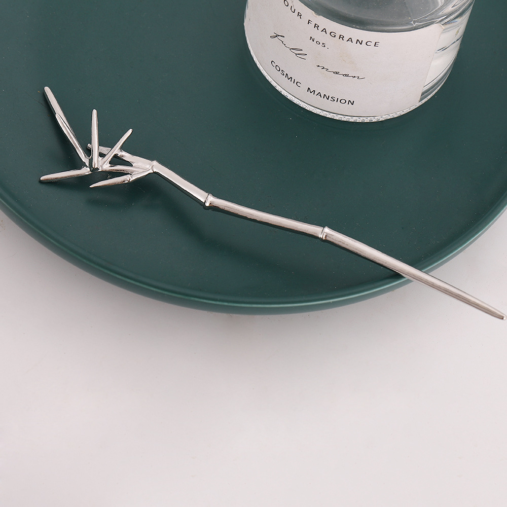 Estilo fresco horquilla de metal de plata de alta calidad de moda simple dulce fresco horquilla tocado para las mujeres