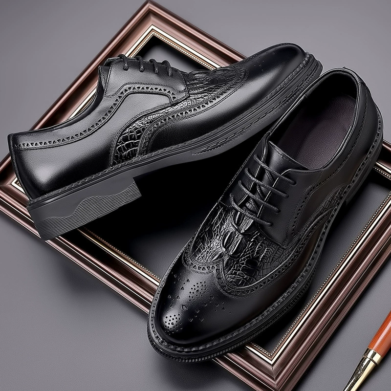 Footwear, classic suit jacket English style, men's lightweight classic shoes for leather shoes, genuine leather