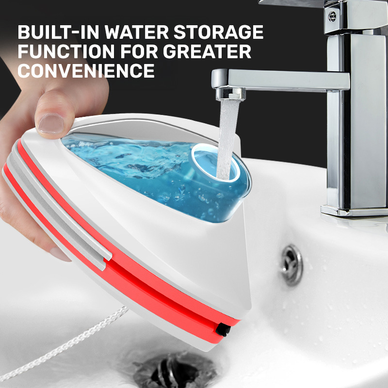 Limpiador de vidrios transfronterizo, limpiador de vidrios de doble cara con depósito de agua, herramienta de limpieza doméstica para limpiar ventanas exteriores, herramienta especial para raspar vidrios. image 4
