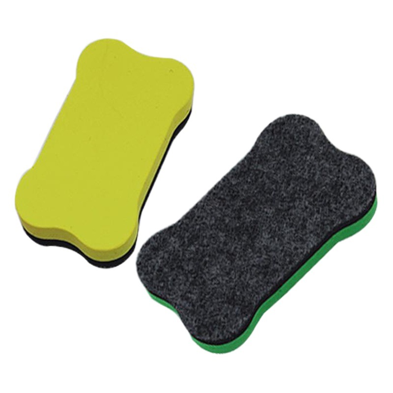 Suministro de fábrica Borrador de pizarra magnética Borrador de tela de fieltro 7*4 * 1.5EVA Borrador de hueso pequeño material nuevo al por mayor