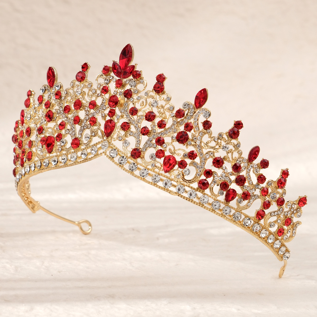 Crown Pattern Women's Gender Retro Crown Alloy Inlay Rhinestones Party Headpieces Crown