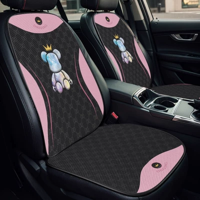 Seat cushion, seat cover: Cover for All Seasons, Simple - e0751k-colored-diamond-bear-front-row-four-piece-set-velvet-pad-a03-code
