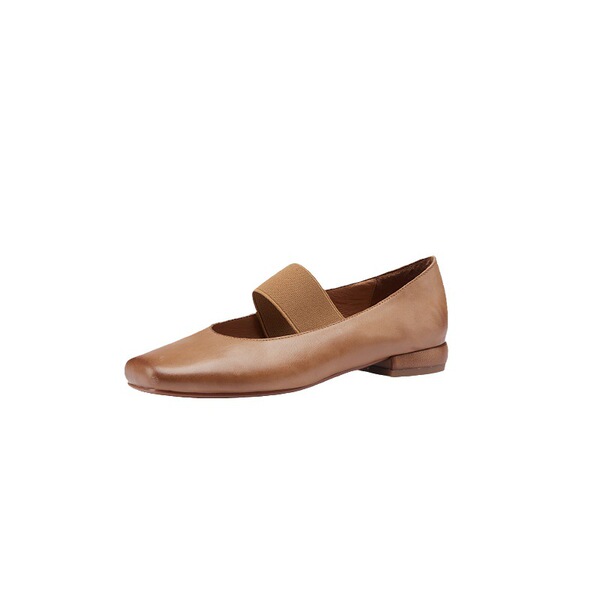 Retro Mary Jane shoes square toe with a strap flat made of soft…