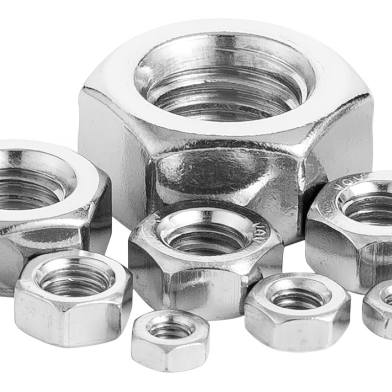 304 ステンレス鋼ナット六角ナット外部六角ナットニッケルメッキ六面鉄亜鉛メッキナット M3M4M5M6M8|undefined