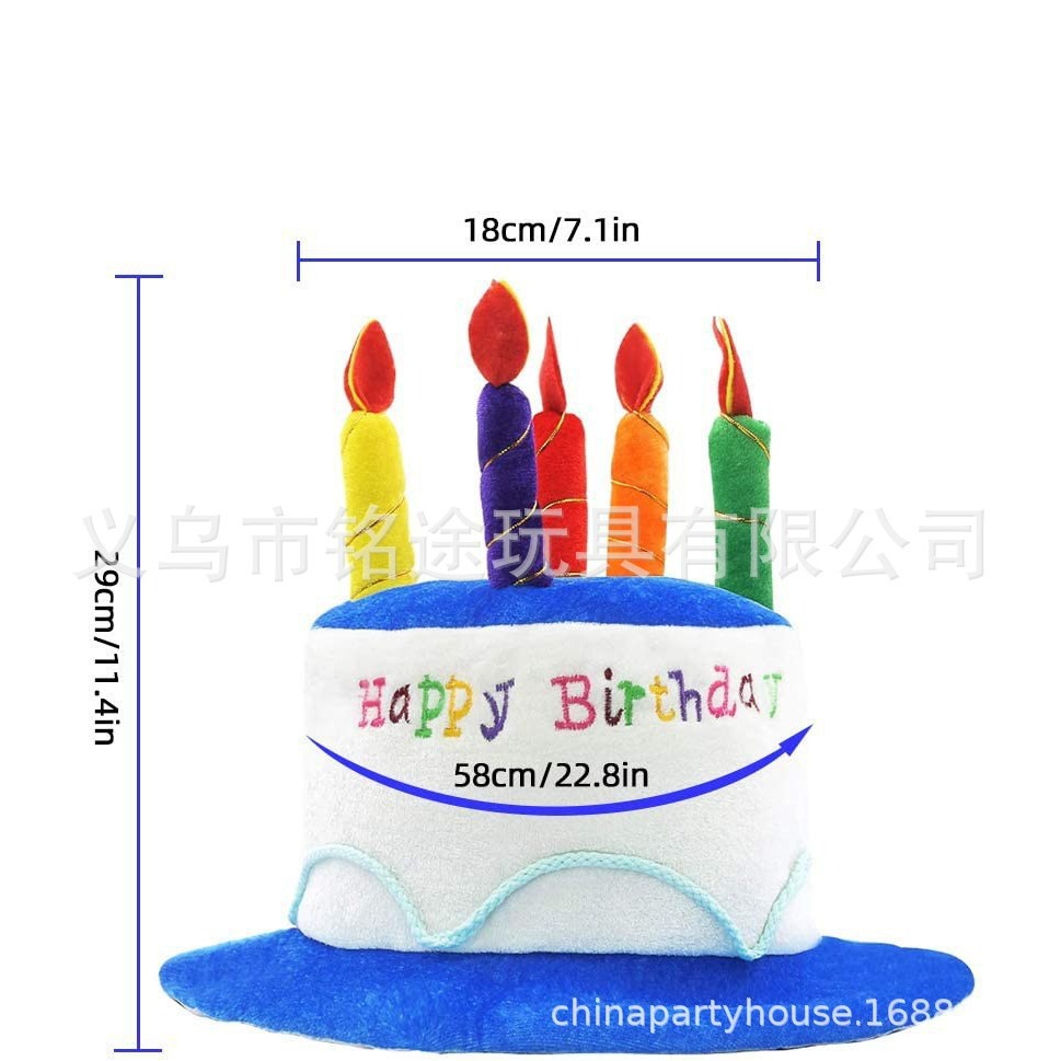 Sombrero de pastel de cumpleaños, sombrero de fiesta para actuaciones, gafas de fiesta de cumpleaños, sombrero de cumpleaños para adultos, sombrero de cumpleaños