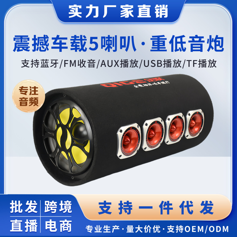 メーカー直販車載サブウーファー12v24v220v重低音ハイパワー専用スピーカー無線bluetoothオーディオ|undefined