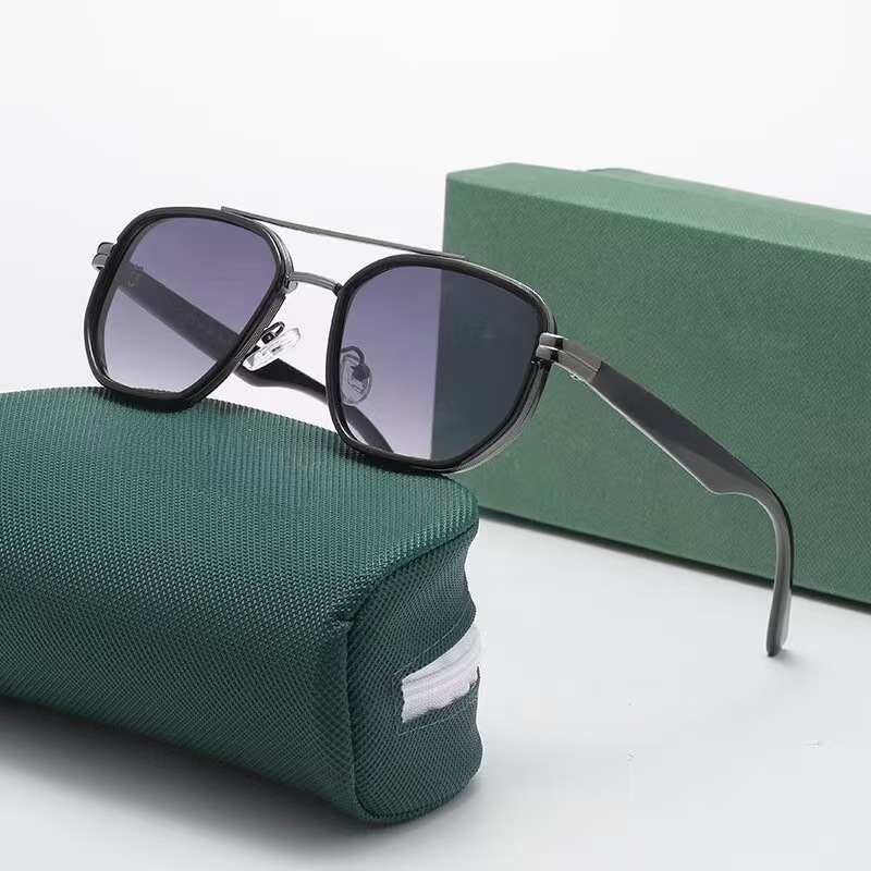 thumbnail for Foreign trade wholesale new metal polarized sunglasses trend fashion square sunglasses fishing sports riding glasses
