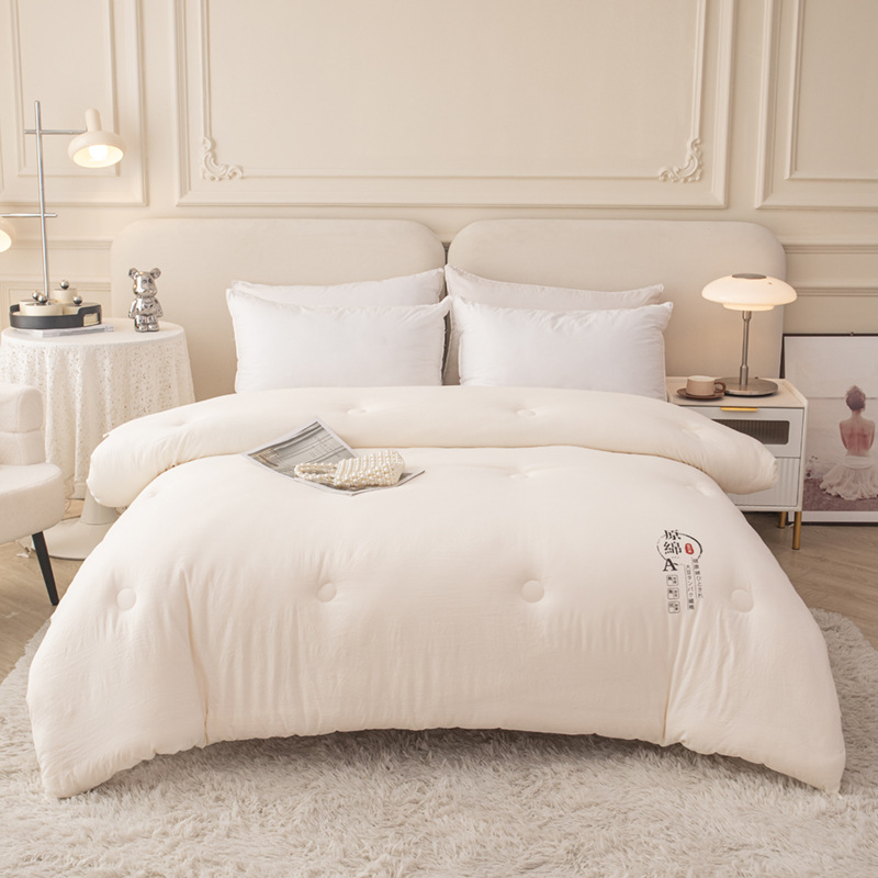 Class A raw cotton soy fiber quilt spring and autumn quilt thickened winter quilt warm cotton quilt core single and double dormitory gift quilt
