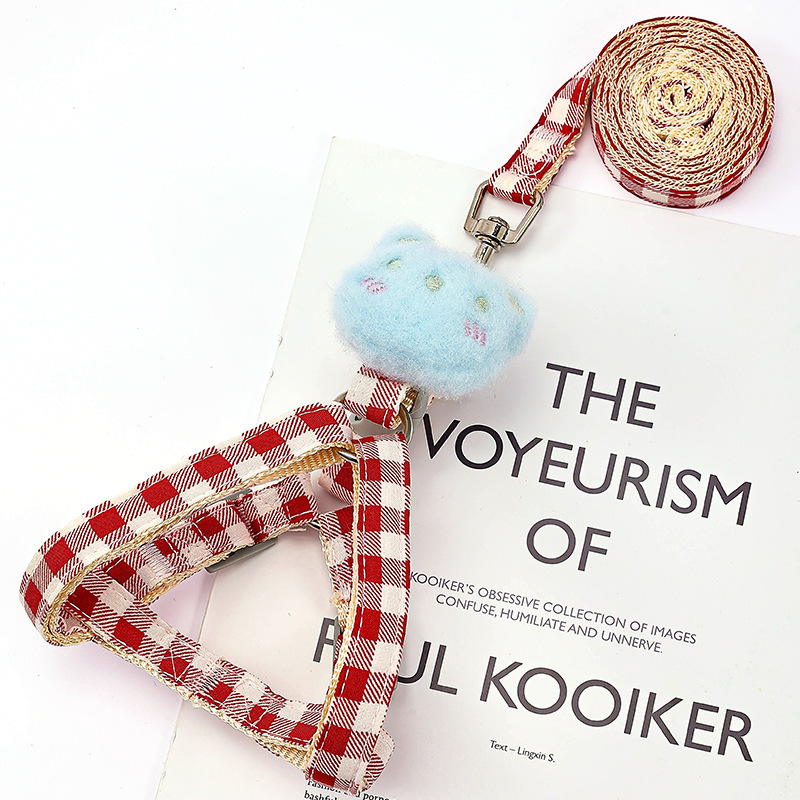 Correa de perro Cadena de perro correa de oso cachorro pequeño perro mediano Peluche Corgi suministros para mascotas