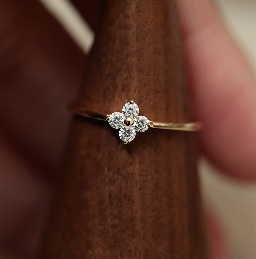Timeless Four-leaf Clover Ring For Women Vintage Floral Accessory_voghion.com