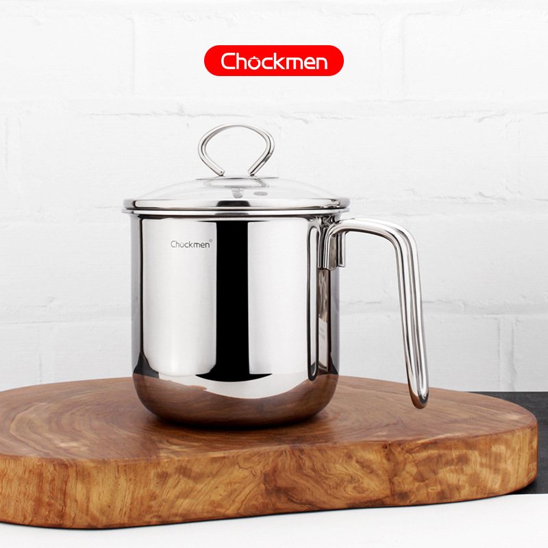 Chockmen Zhuo Deming 18 / 10 Taza de avena de acero de tres capas Taza de mano Taza de cuerpo recto Taza multipropósito Taza de horno electromagnético