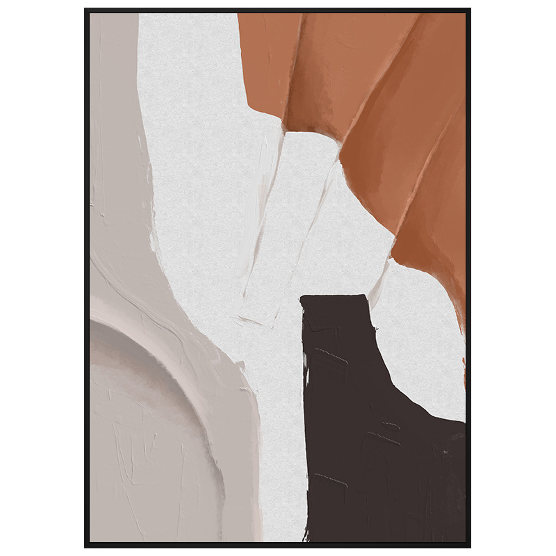 抽象的に大幅に着地した縦版の玄関の背景壁に飾られています。