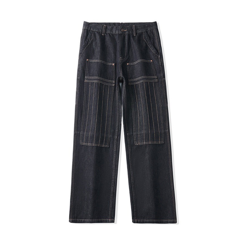 Jeans Rectos para Hombre de Algodón y Lyocell, Corte Relajado para Uso Diario