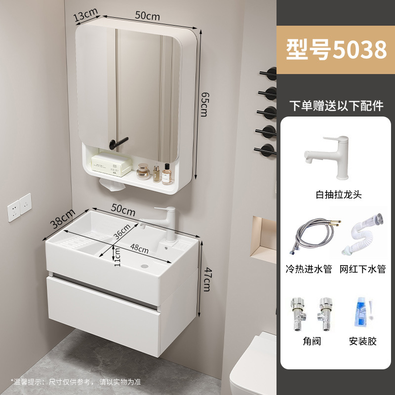 5038 lavabo elegante gabinete blanco grifo blanco gabinete de espejo ordinario