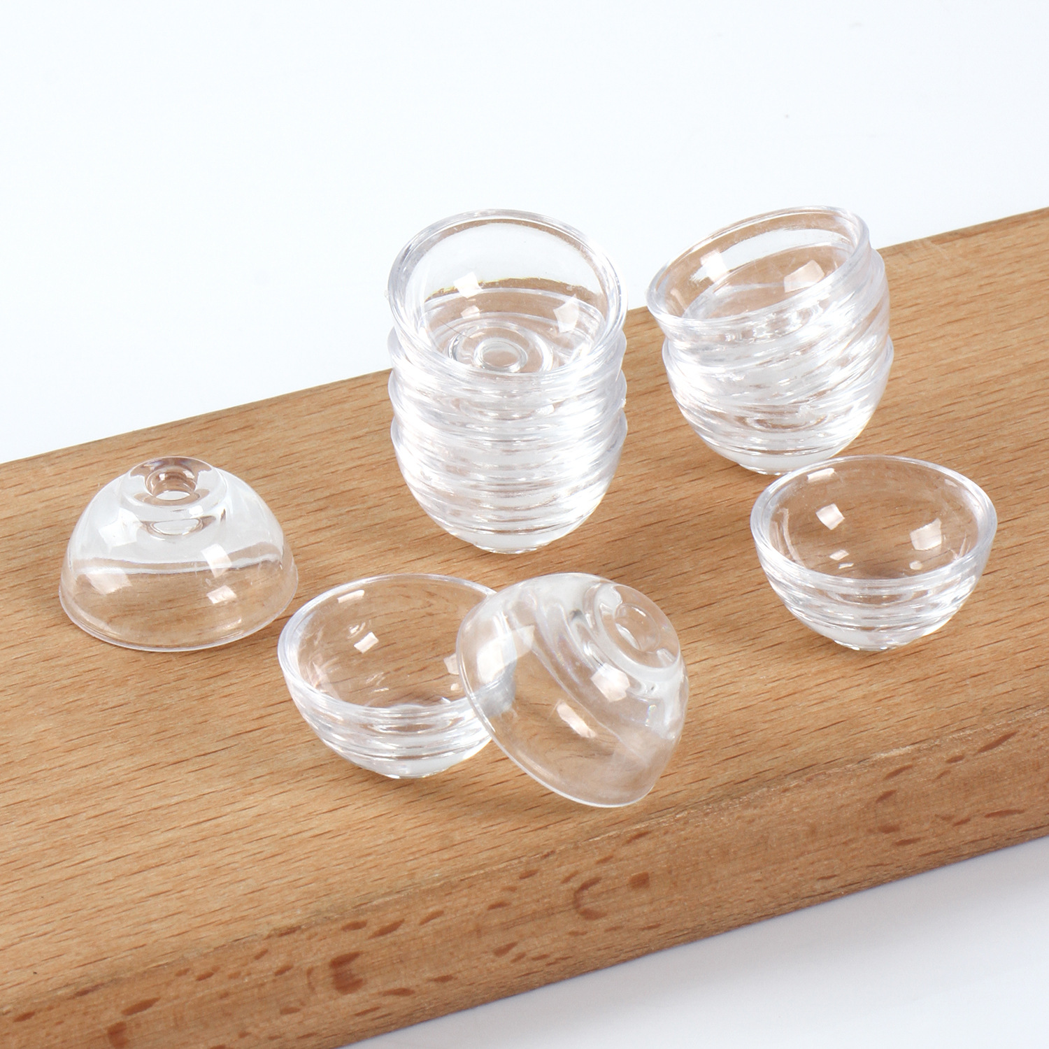 Mini Artificial Transparent Small Bowl Model DIY Food Toy Empty Bowl Accessories Doll House Mini Kitchen Empty Container Props