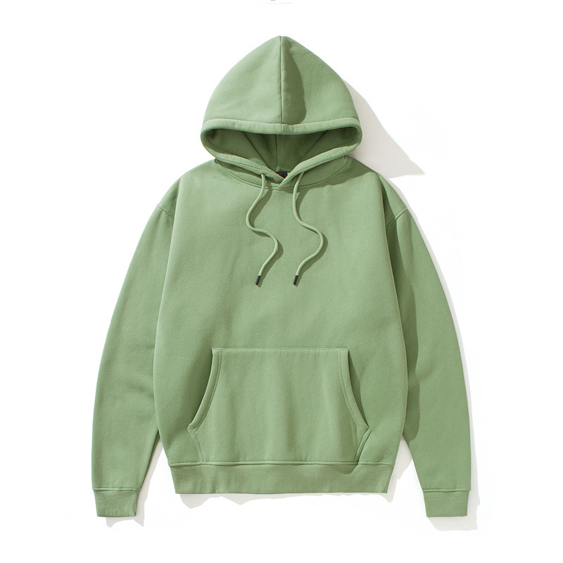 Men's Hooded Sweatshirt Heavyweight Solid Colour Urban Style_voghion.com