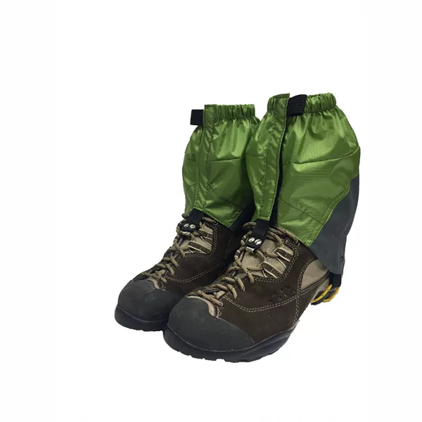 Outdoor waterproof and sandproof shoe covers for hiking and mountaineering, lightweight nylon silicone-coated leg covers for trail running, unisex