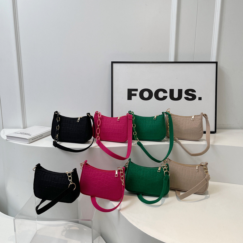 Cross-Border Fashion Trend, Simple and Elegant Shoulder Handbag, Work Commute Underarm Bag, New Stylish Shoulder Bag