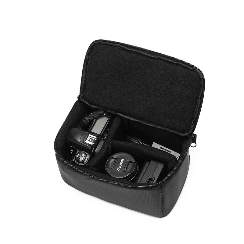 (2개) 2023 새로운 재고 SLR 카메라 가방 방수 충격 방지 휴대용 옥스포드 천 벨벳 라이너 보관 가방