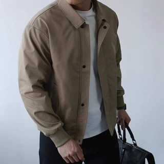 三防短款开衫翻领工装夹克男春秋潮牌高级感痞帅宽松休闲百搭外套