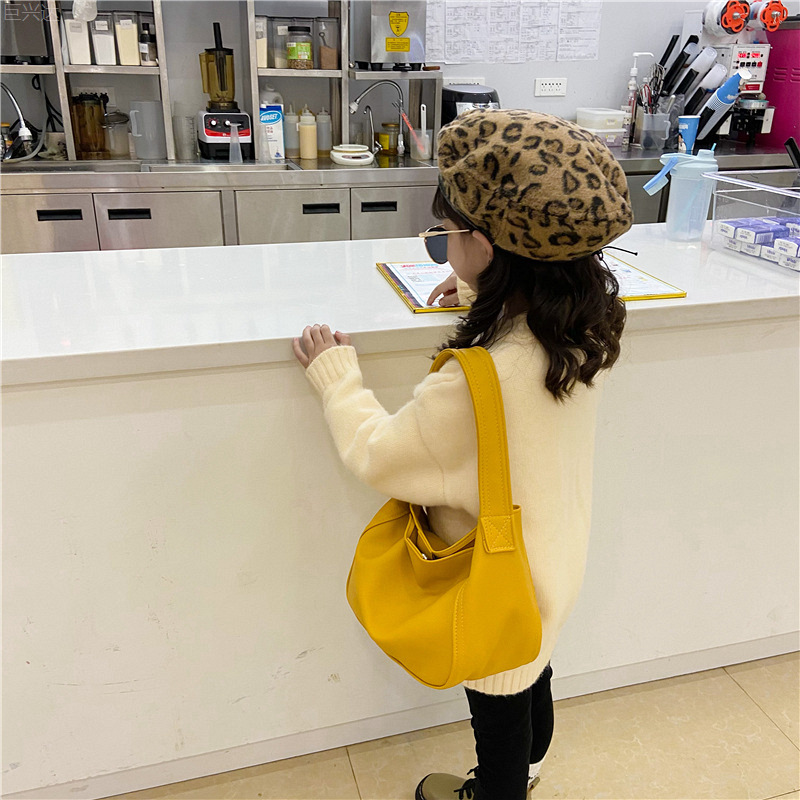 Bolso infantil 2025, nuevo estilo otoño-invierno, bandolera para niñas, mini bolso de moda tipo dumpling, bolso de hombro para niños, bolso de mujer, comercio exterior