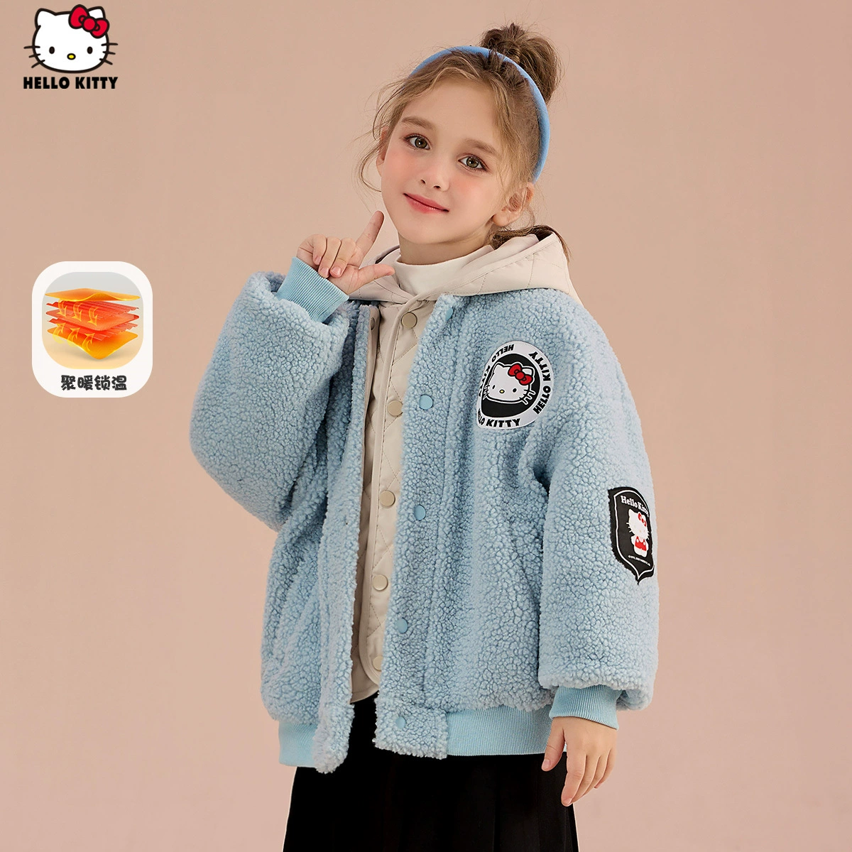 HelloKitty девушка с флисом 2024 новая зимняя куртка
