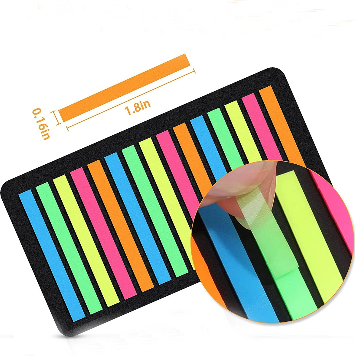 Ультратонкие и короткие индексные наклейки, трансграничные горячие продажи, флуоресцентные прозрачные липкие наклейки для заметок, классификационные наклейки могут использоваться для Highlighter