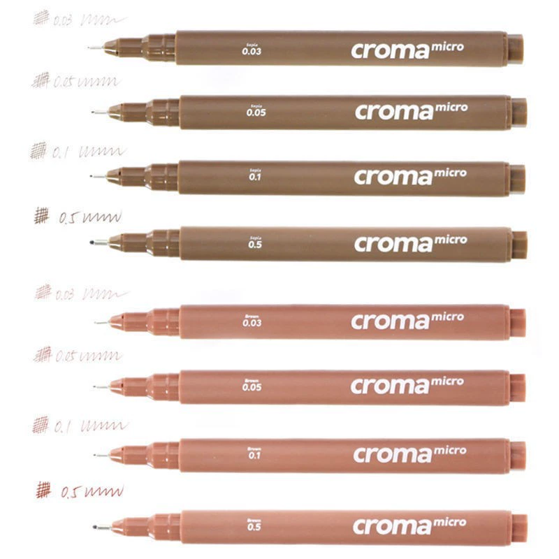CROMA Gogh Brown Brown Kinle Pen Pen Painting Arts Student Hook Pen Sketch Design Drawing Line Description
